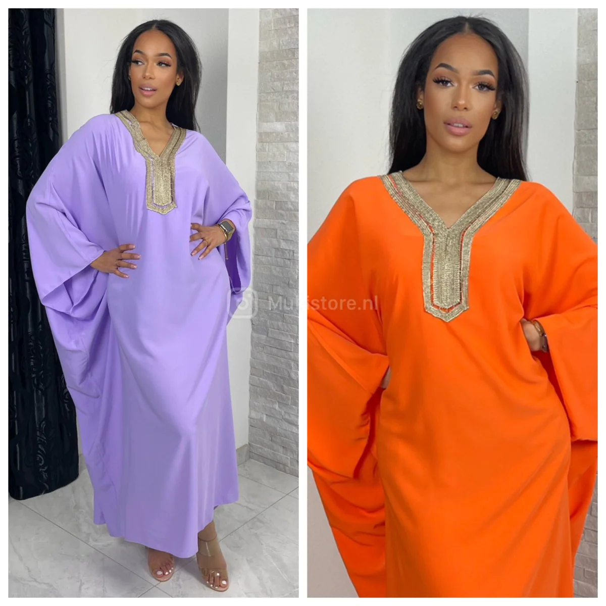 Beautiful Abaya Golden Neck Super Oversized - Image 6