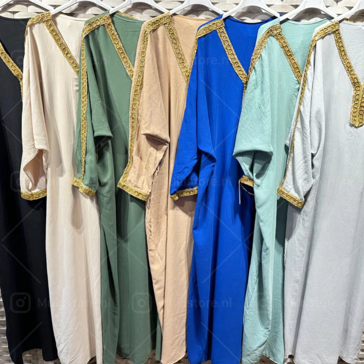 Beautiful Golden Embroidered V Maxi Dress - Image 5