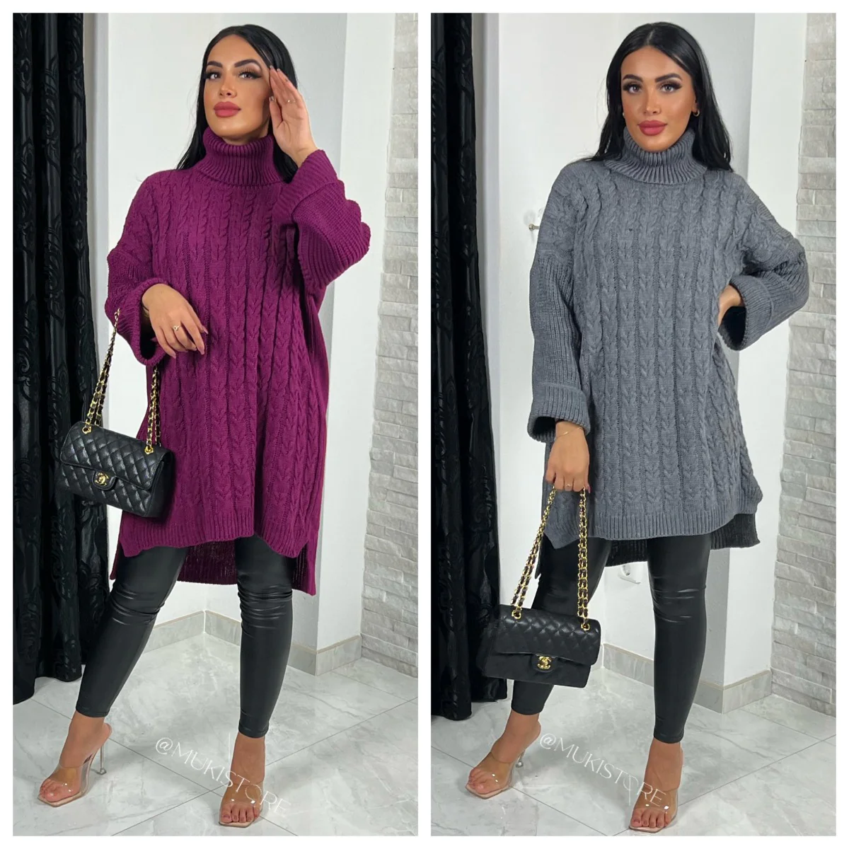 Cable Col Sweater Detail Sleeve - Image 3