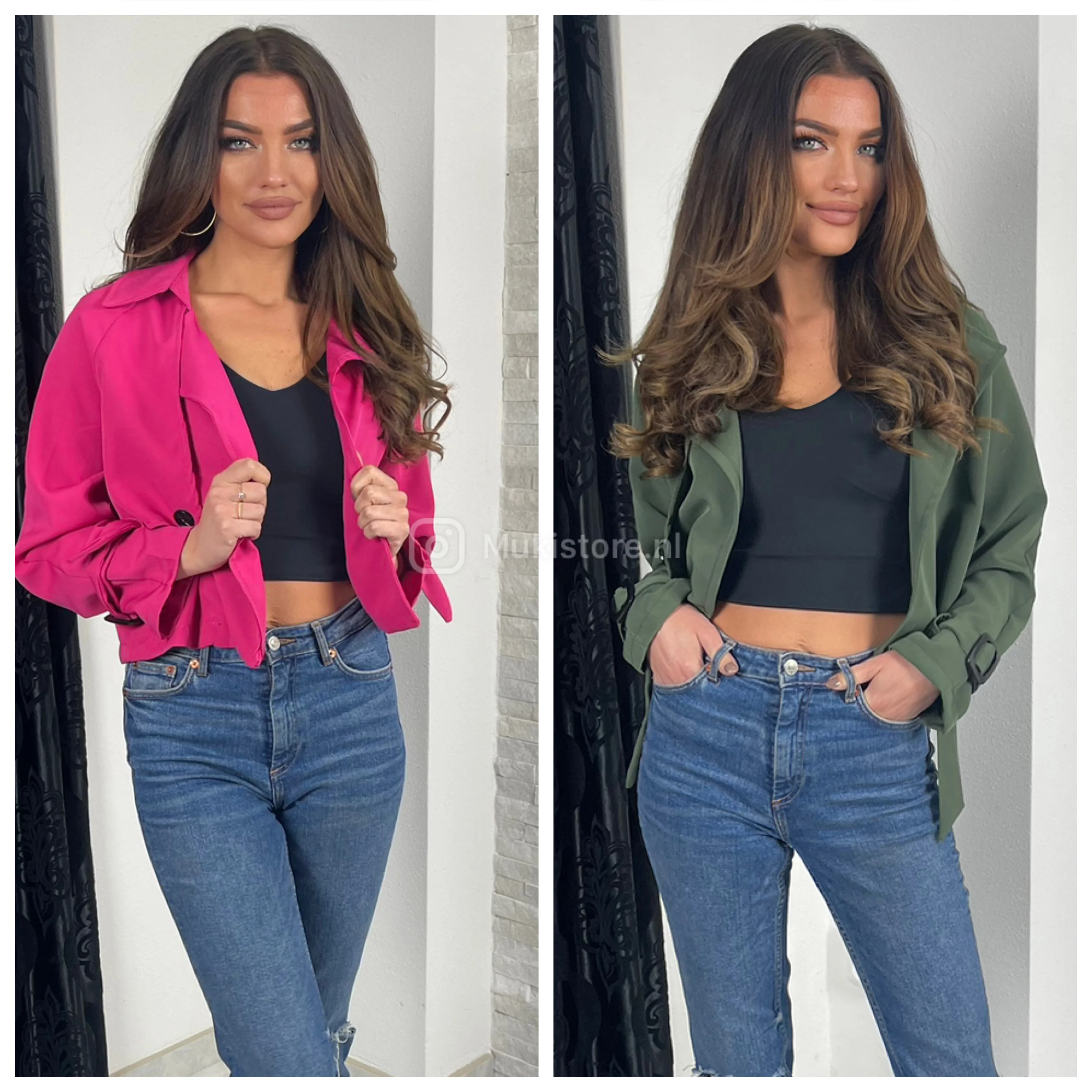 Crop Trenchcoat Sleeve Detail - Image 11