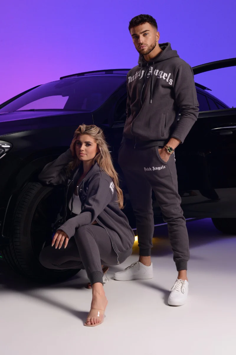 Dutch Angels 4 Imprint Grey Zipper Hoodie Tracksuit - Image 5