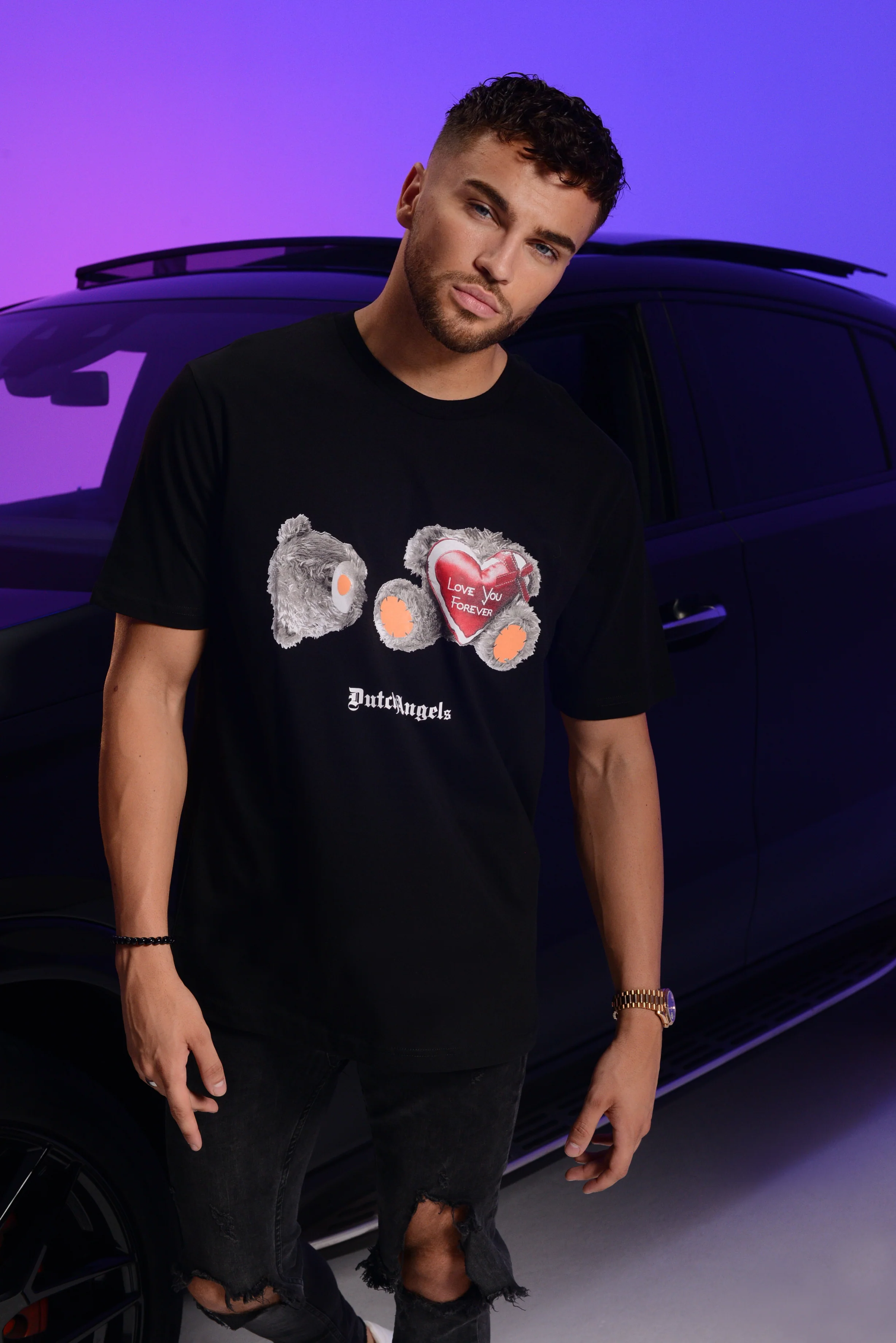 Dutch Angels Broken Teddy Black Oversized T-shirt - Image 12