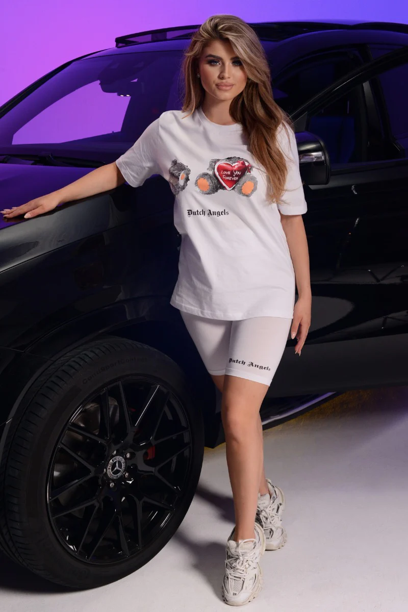 Dutch Angels Broken Teddy White Oversized T-shirt - Image 4