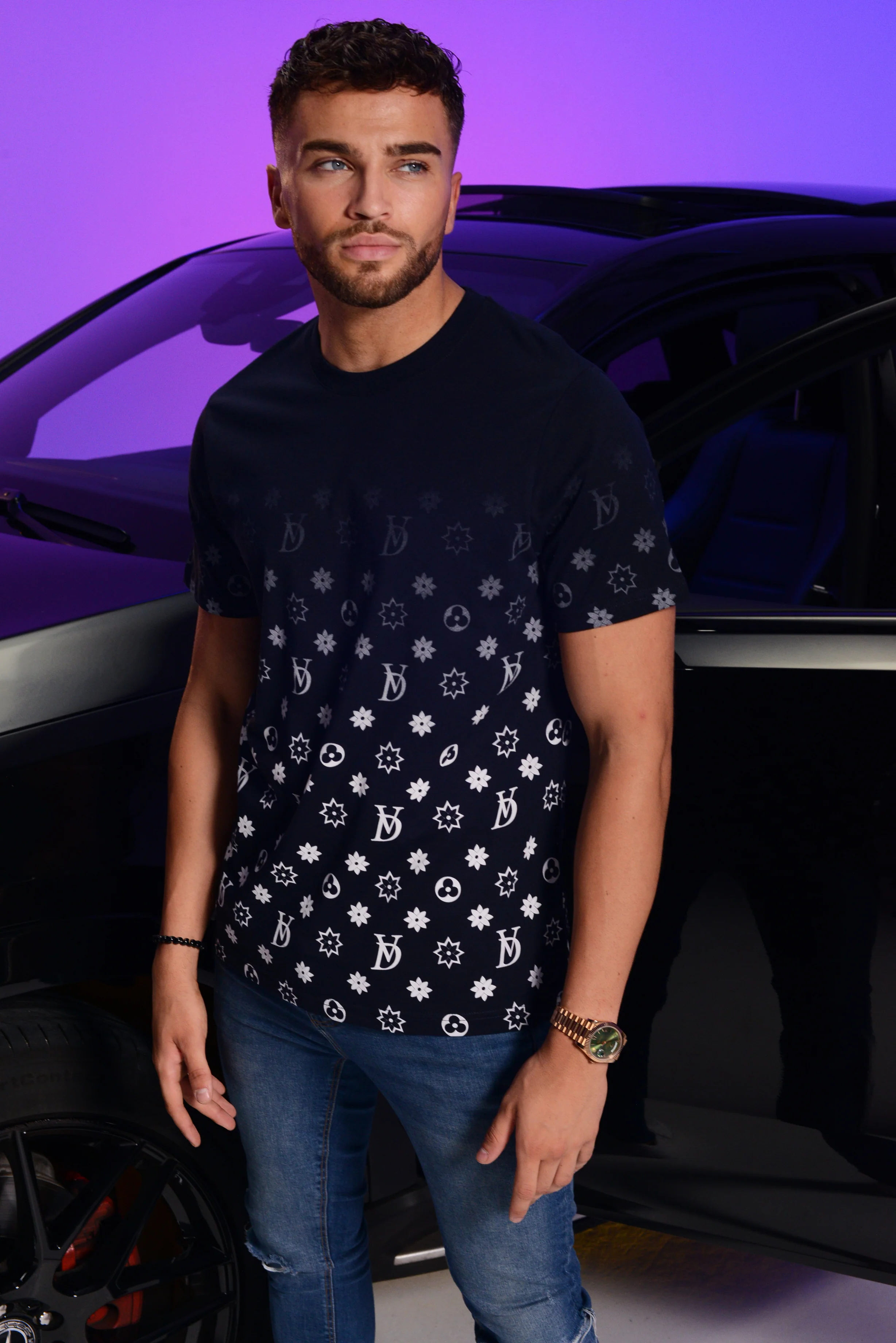 Dutch Angels Dutchogram Navy T-shirt Slim Fit - Image 6