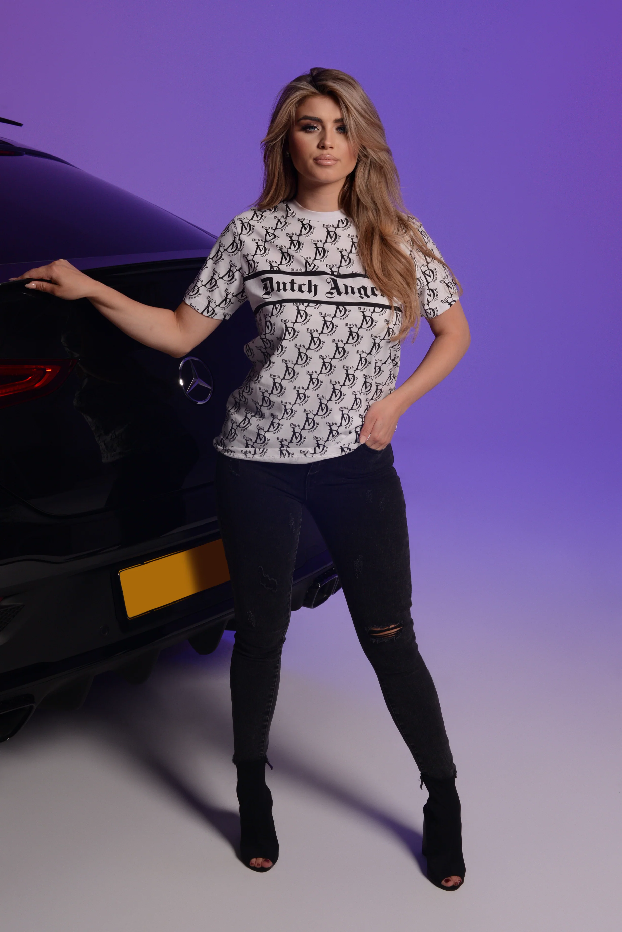 Dutch Angels Fully DA Logo White T-shirt Slim Fit - Image 6