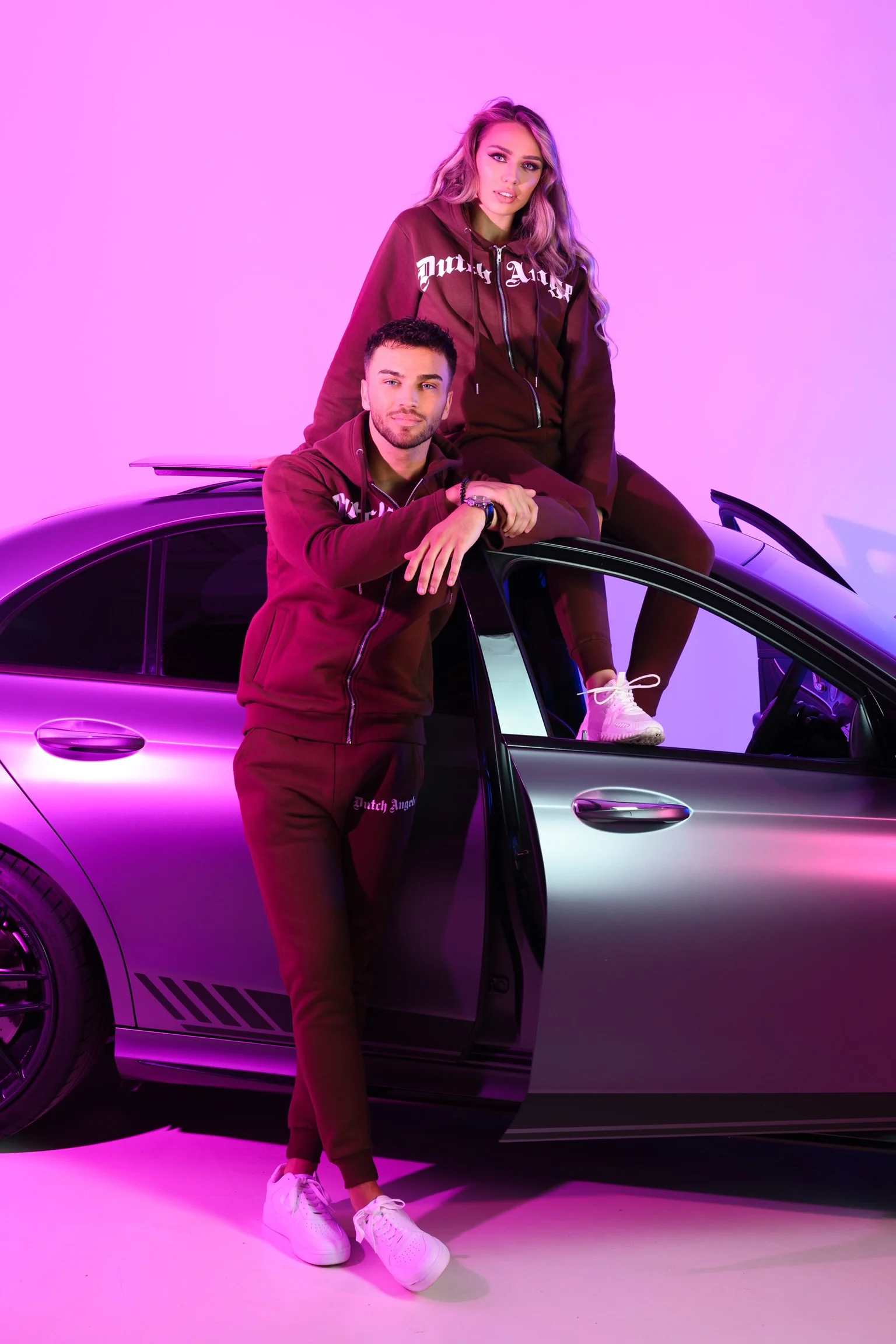 Dutch Angels Imprint Choclate Zipper Hoodie Tracksuit - Image 9