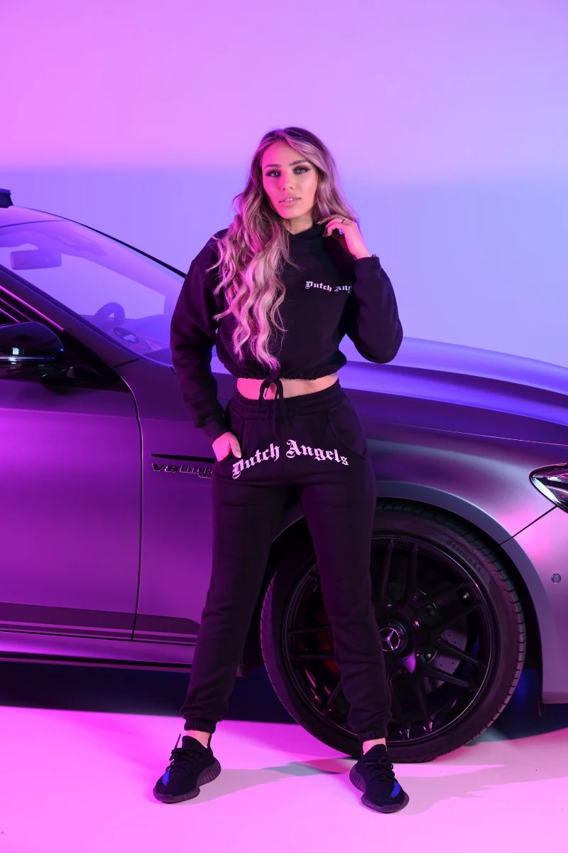 Dutch Angels Imprint Crop Set Black Tracksuit - Image 3