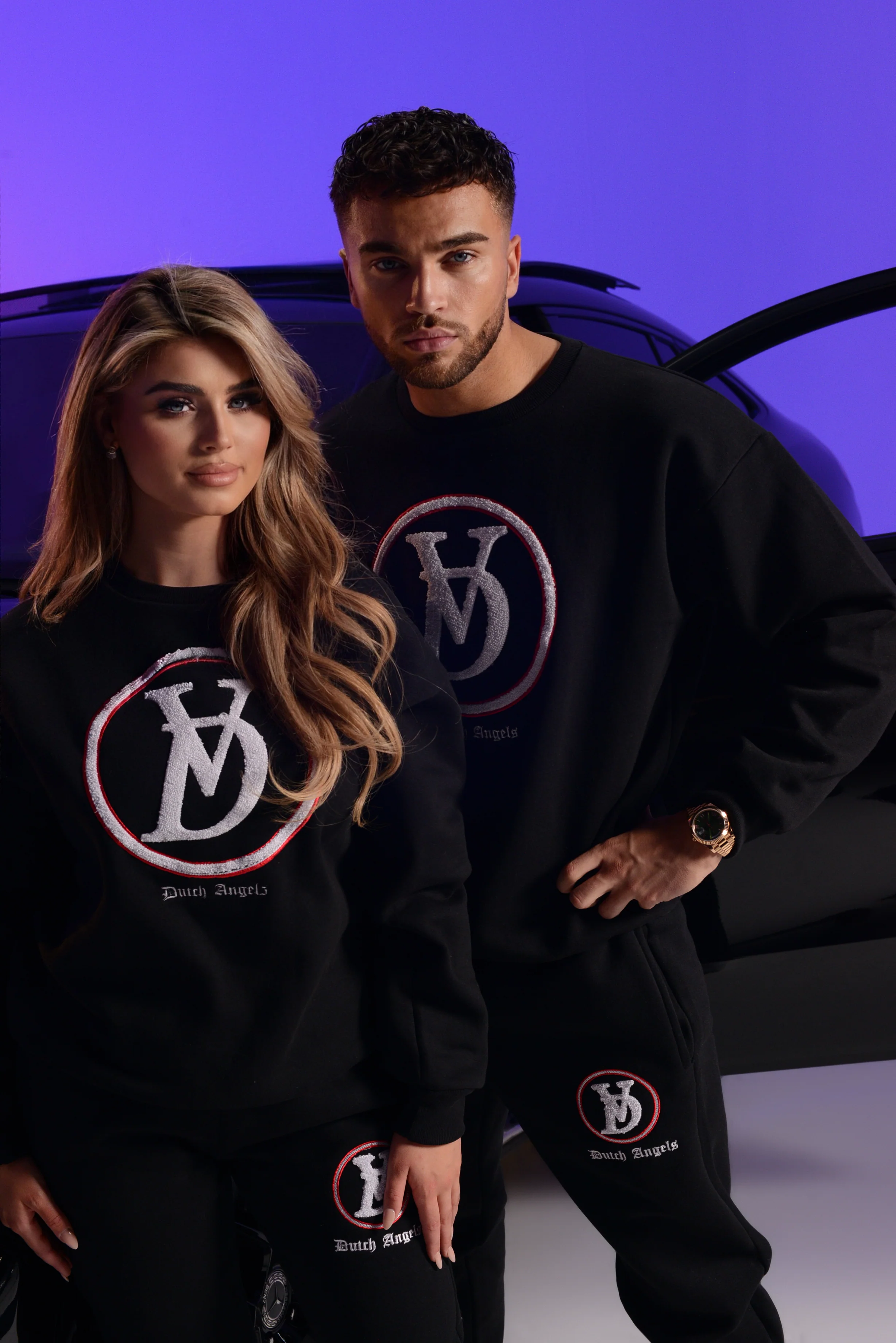 Dutch Angels Round Chenille Embroidery Black Tracksuit - Image 16