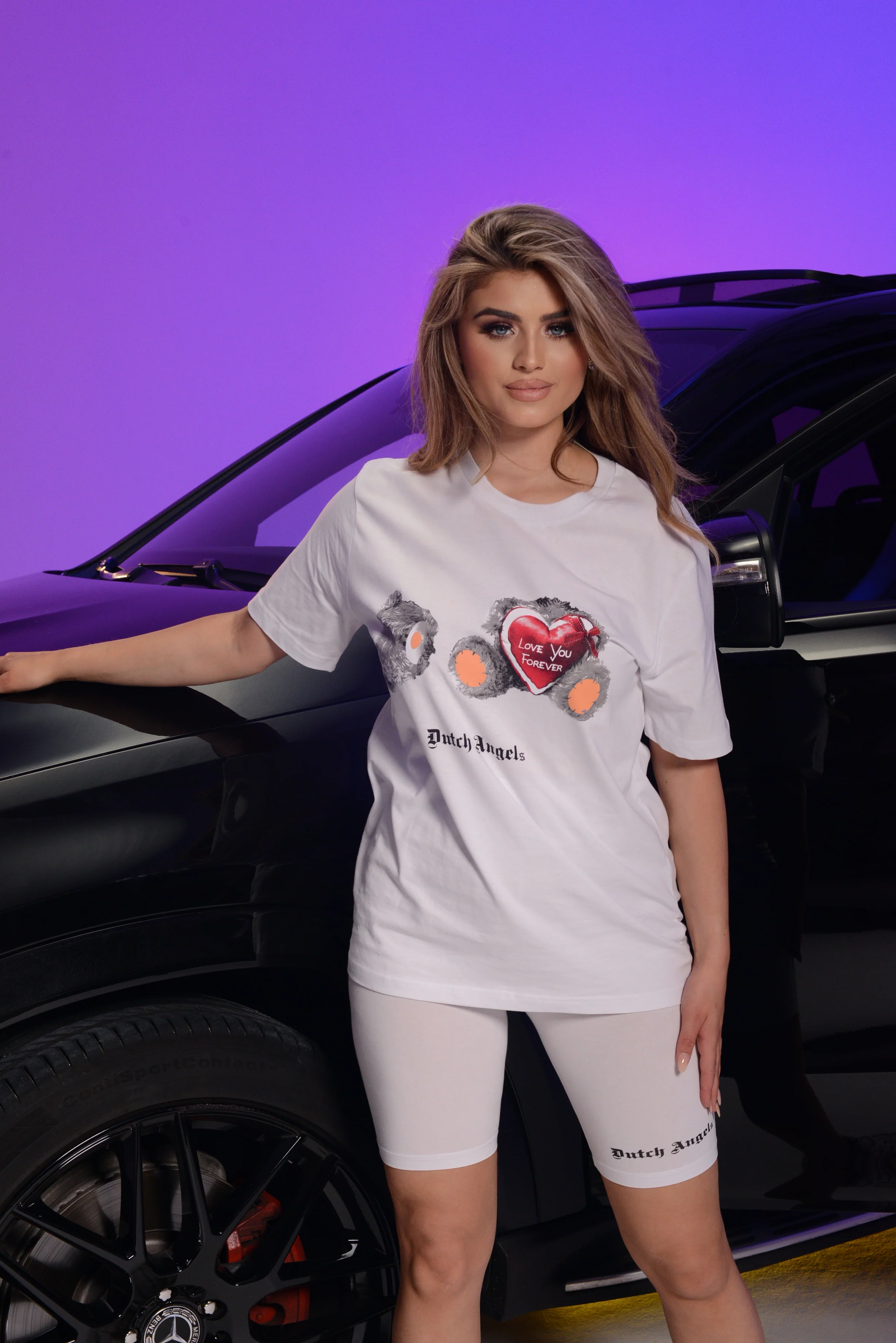 Dutch Angels White Biker Short - Image 4