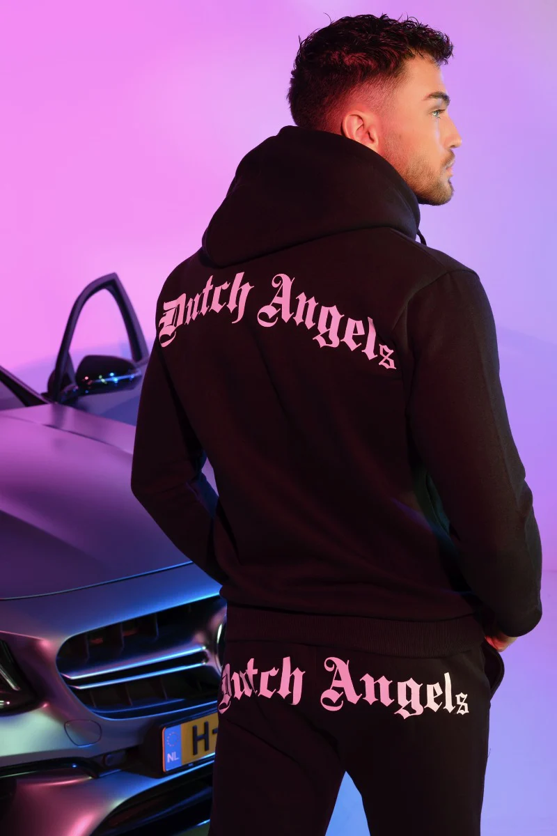 Dutch Angels Zwarte Hoodie Trainingspak met Rits - Image 6