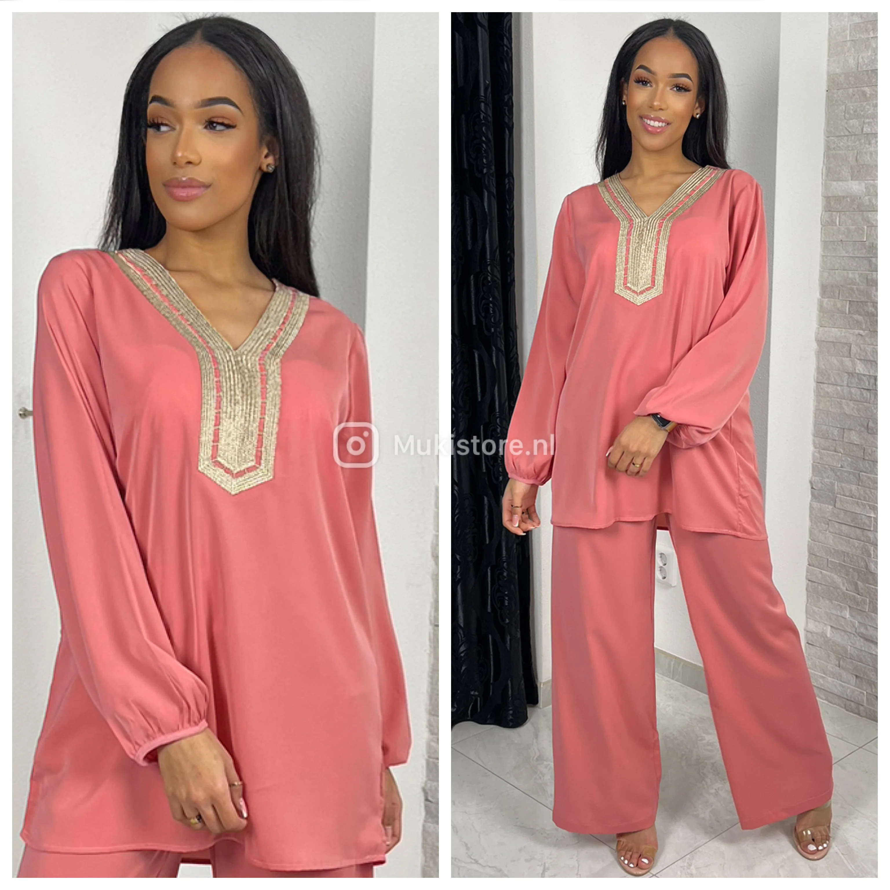 Golden Embroidered Tie Belt Set 5211 - Image 15