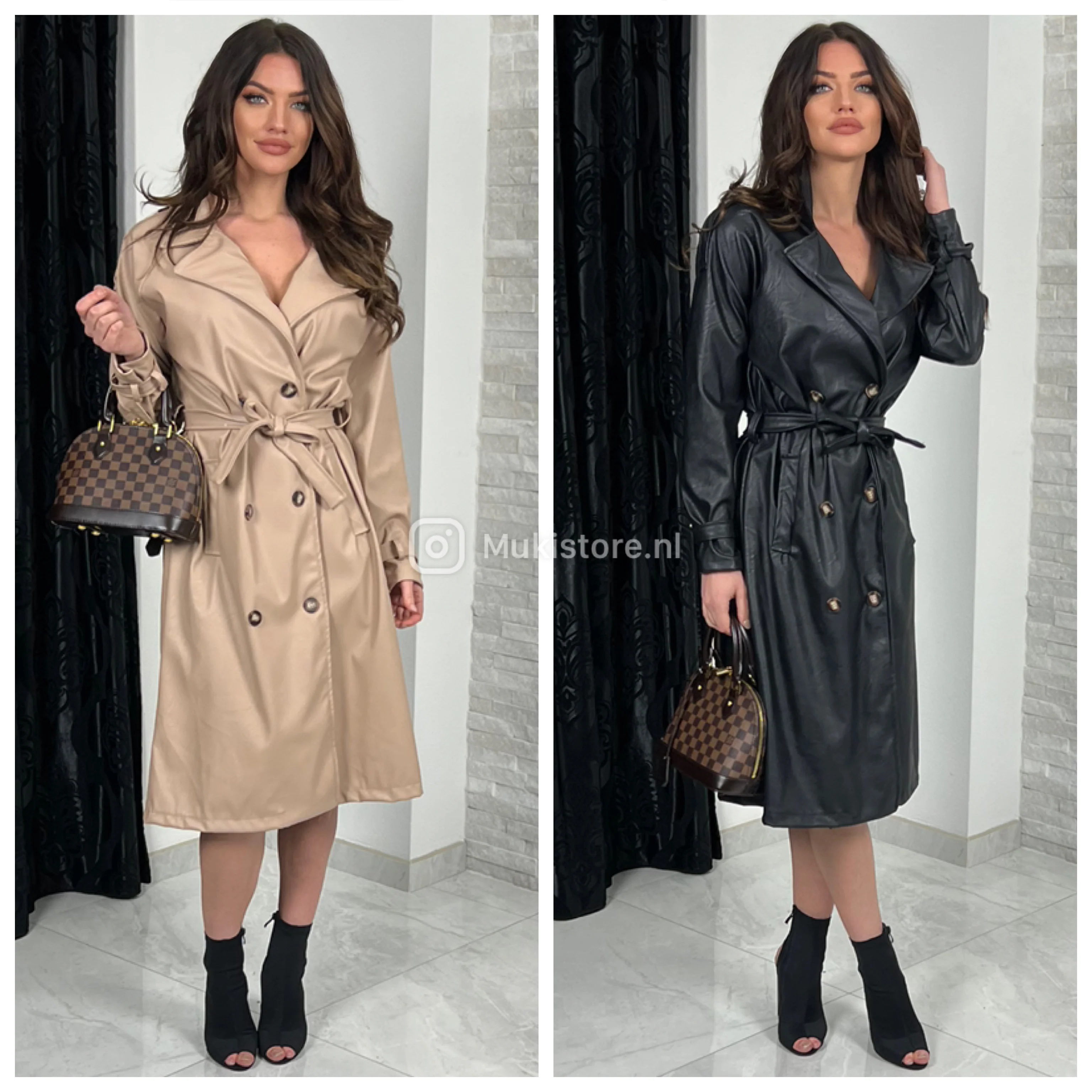 Leatherlook TIe Belt Jacket Buttons - Image 4