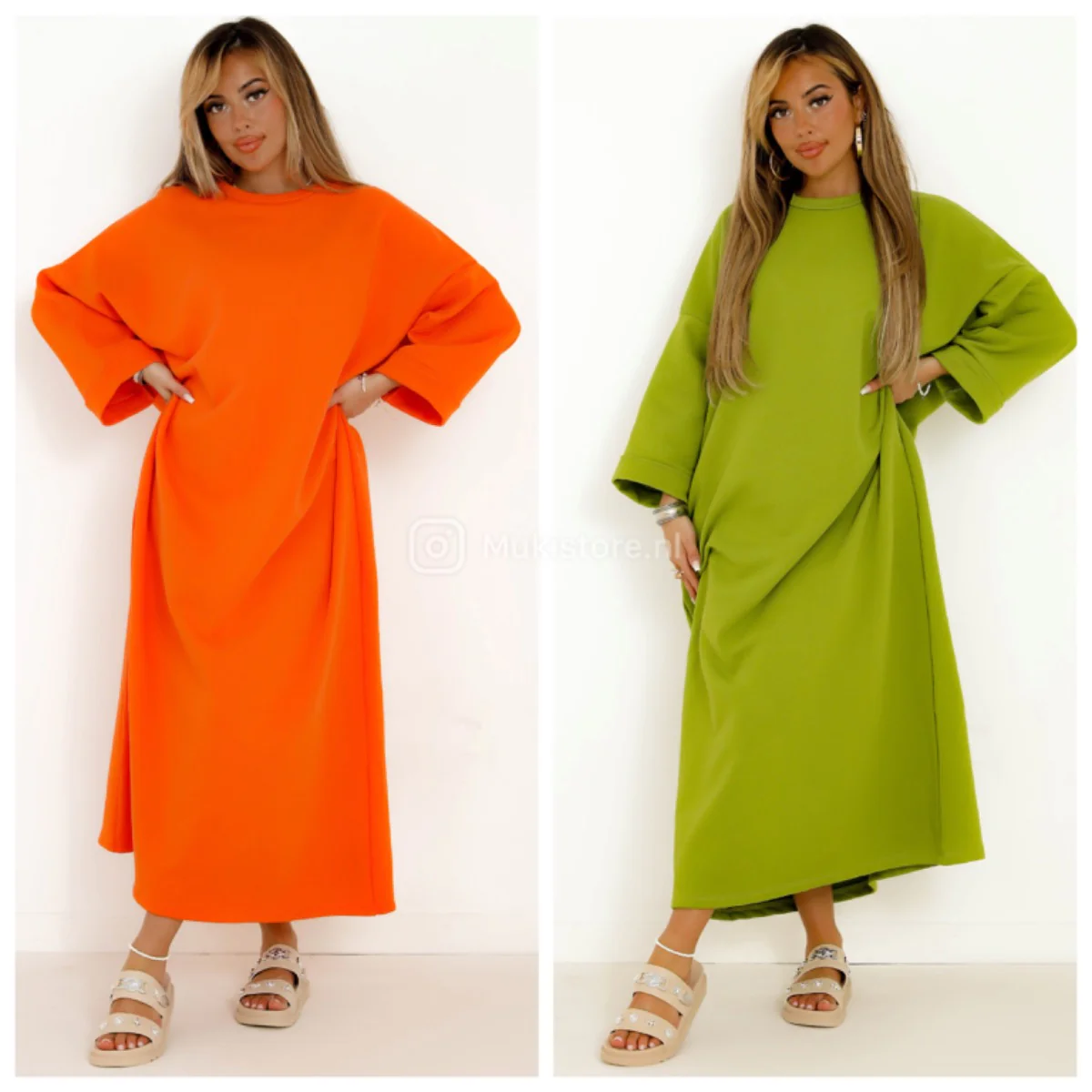 Oversized Basic Maxi Dress Terry Cotton Premium Quality - Image 10
