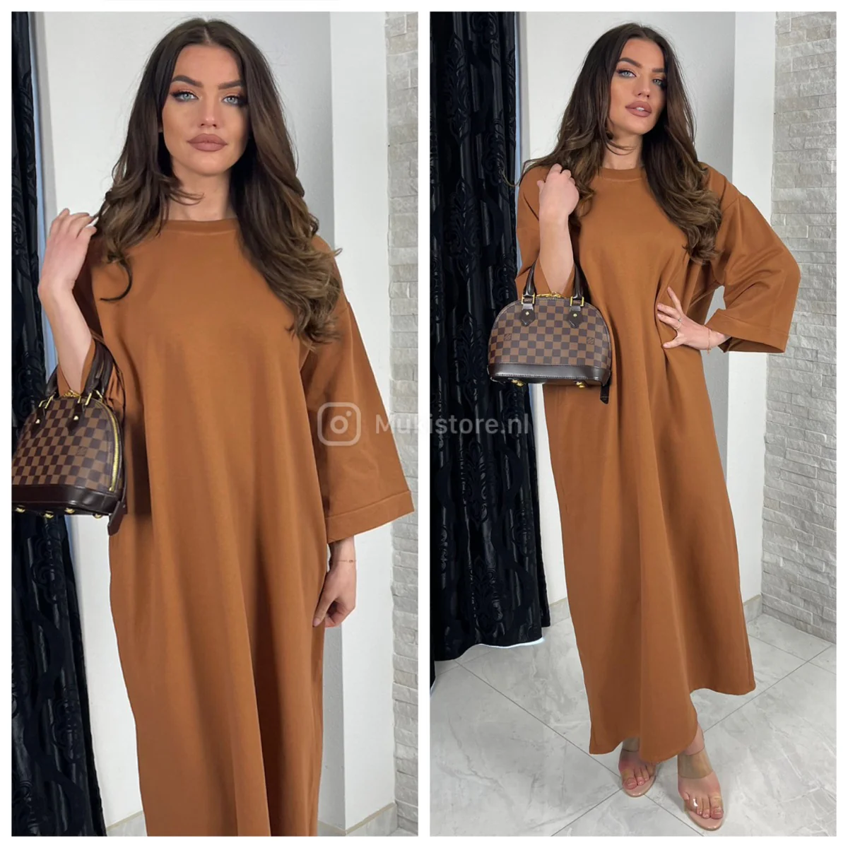 Oversized Basic Maxi Dress Terry Cotton Premium Quality - Image 4