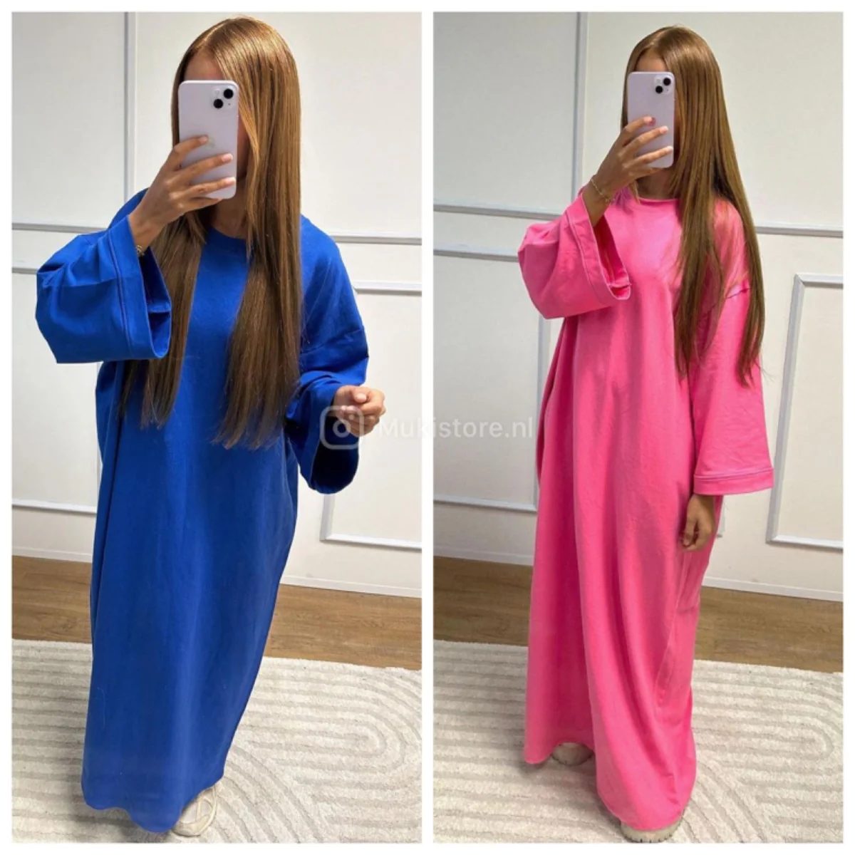 Oversized Basic Maxi Dress Terry Cotton Premium Quality - Image 8