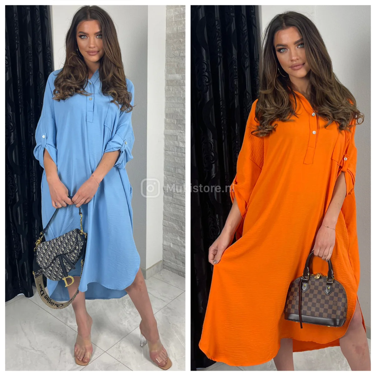 Perfect Summer Pocket Dress Oversized Buttons - Image 4