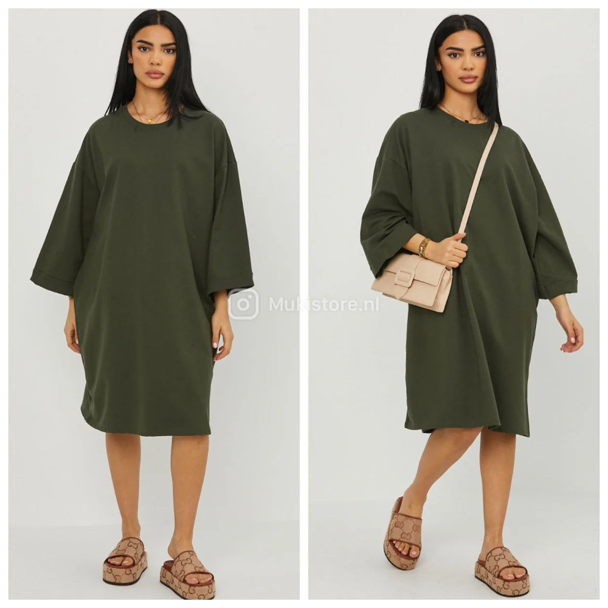 Premium Quality Basic Oversized Dress Terry Cotton 95cm - Image 5