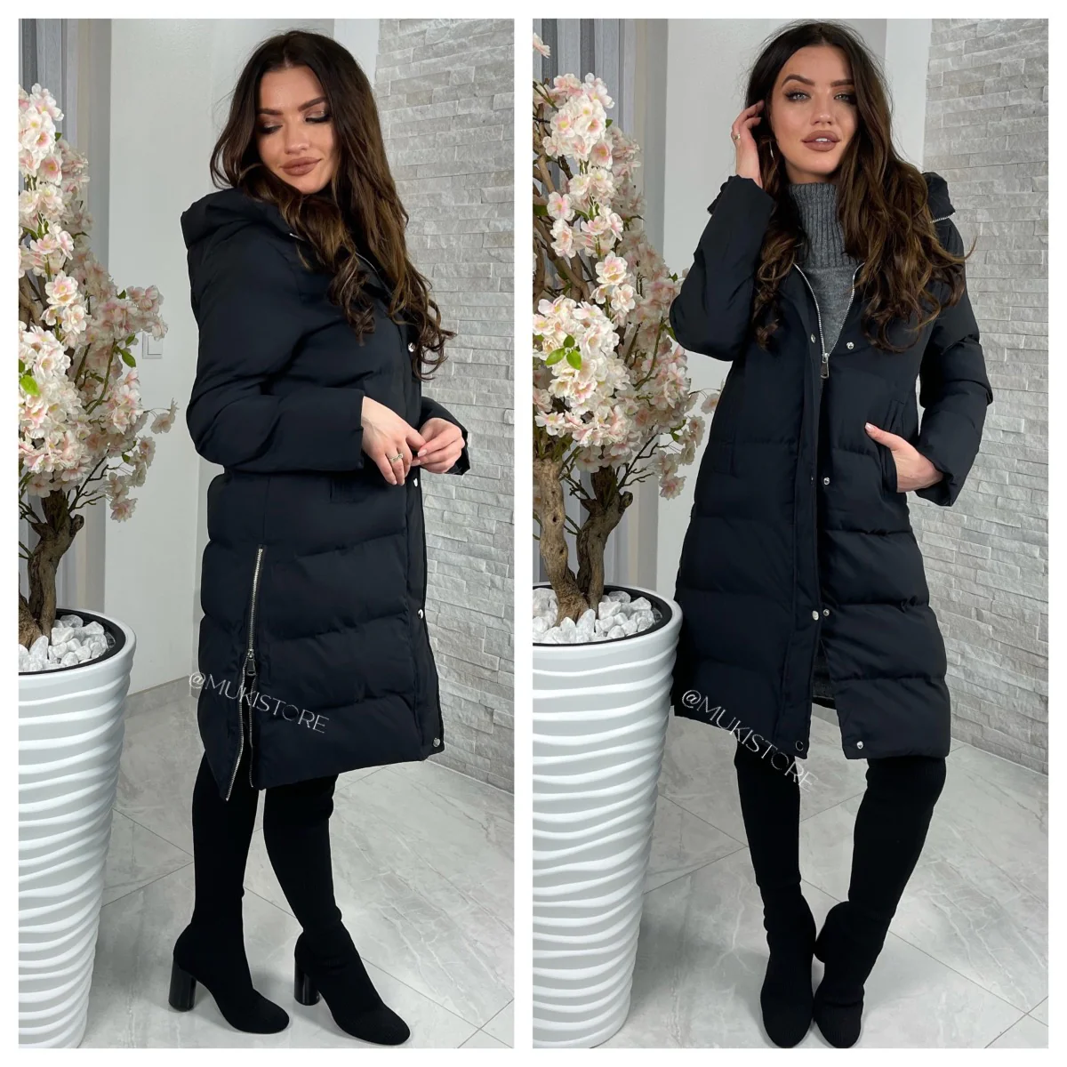 Puffer Jacket Side Zips Z61 - Image 3