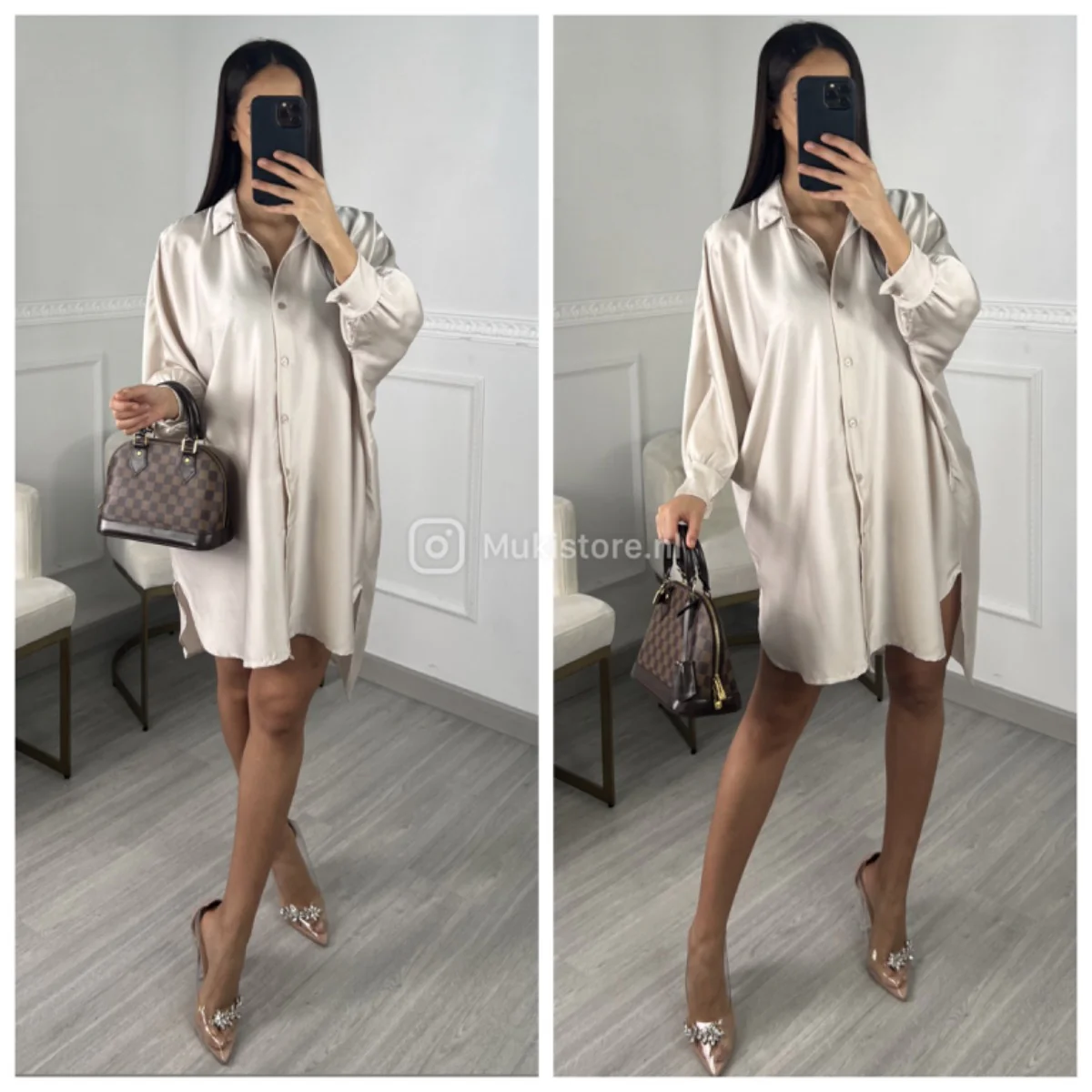 Satin Oversized Blouse Bestseller - Image 3