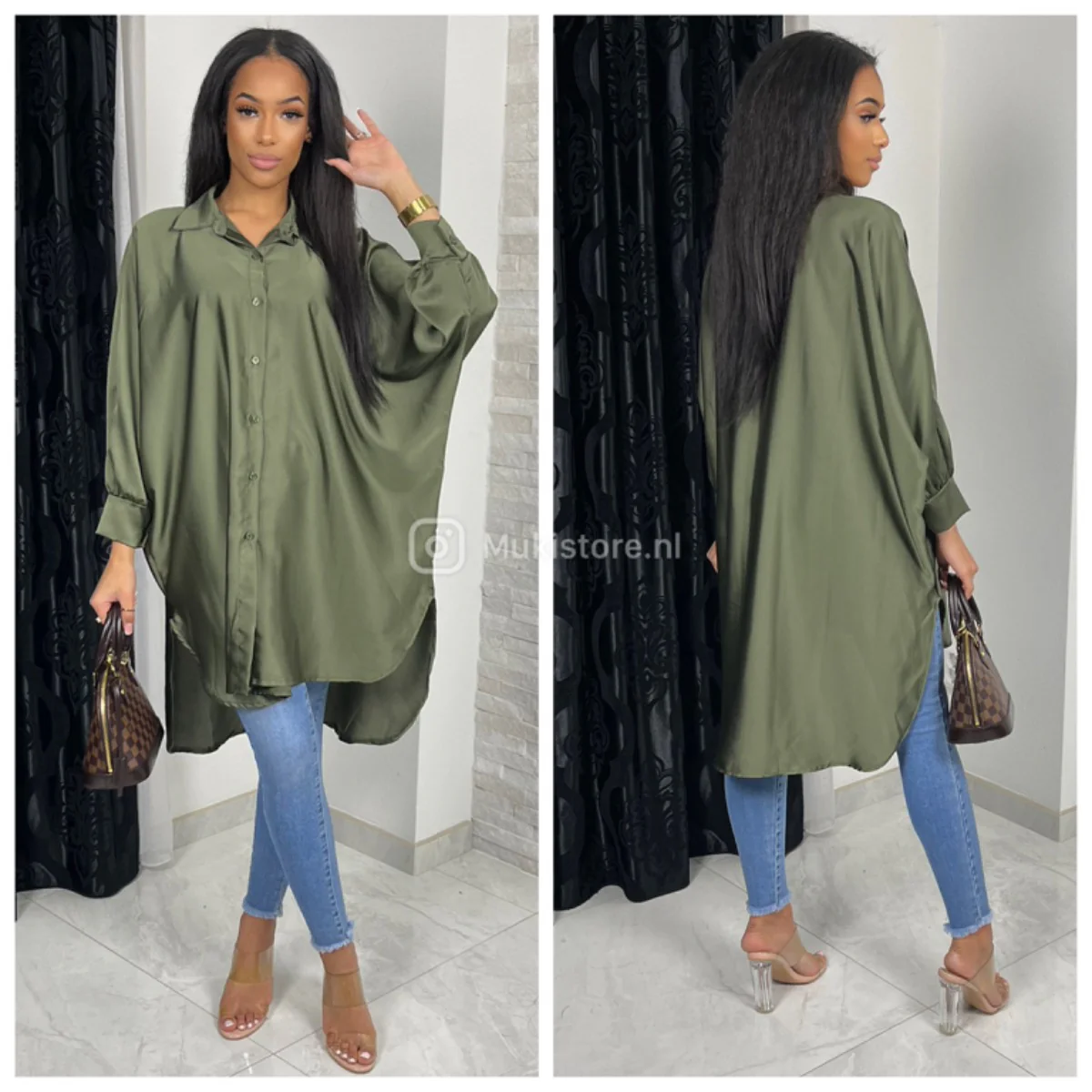 Satin Oversized Blouse Bestseller - Image 9