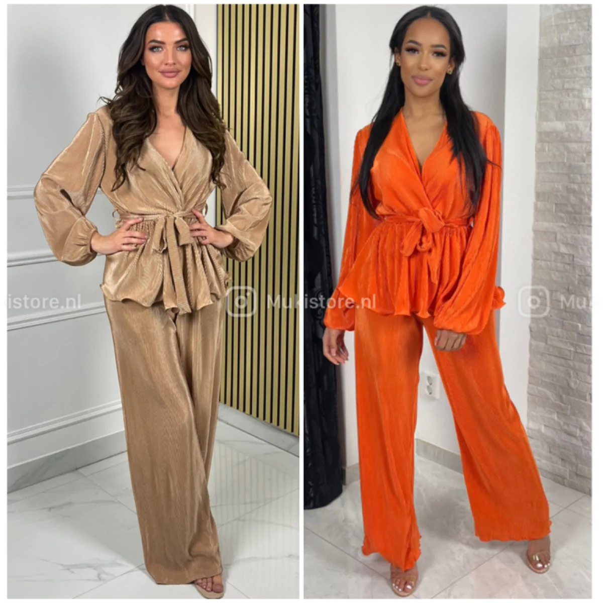 Shiny Ribbed Tie Belt Set - Image 6