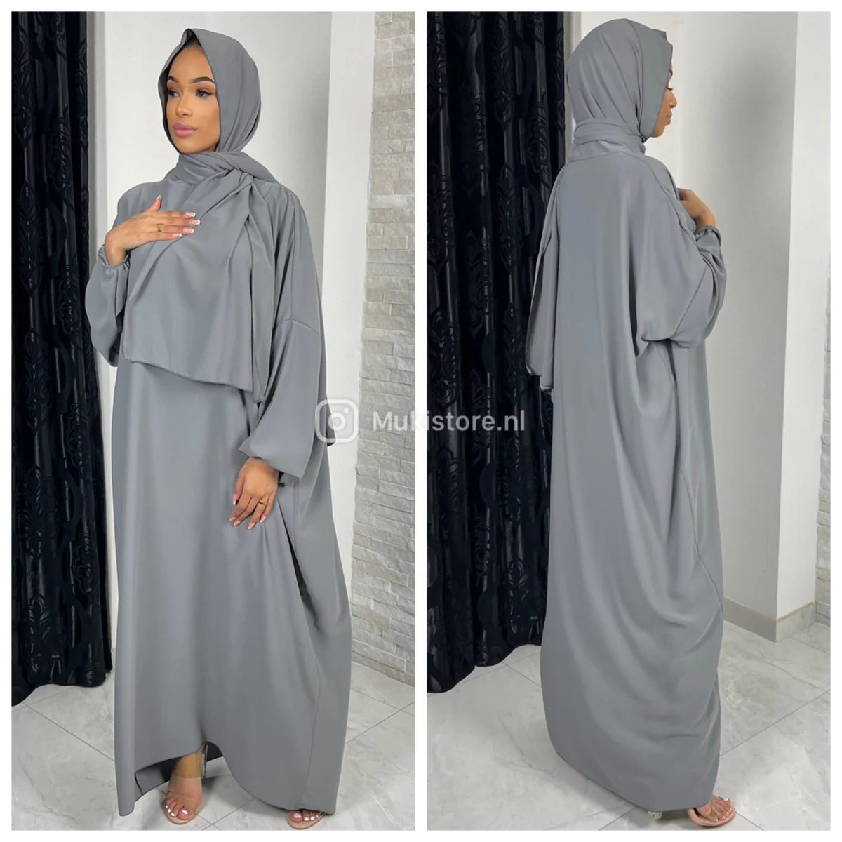 Super Oversized Abaya With Headscarf MADE IN ITALY - Image 3