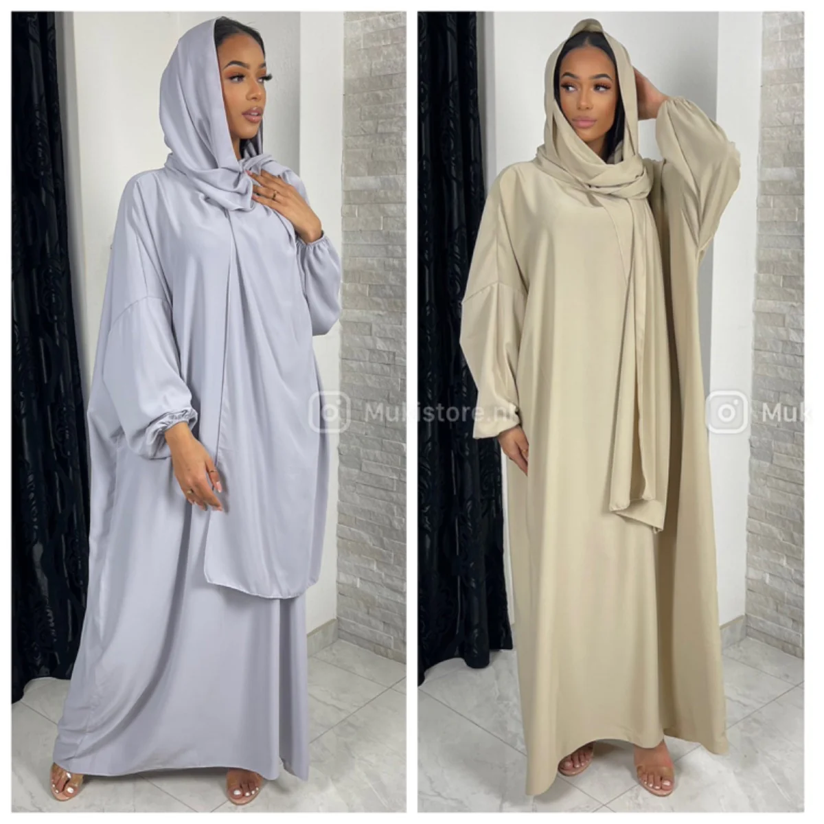 Super Oversized Abaya With Headscarf MADE IN ITALY - Image 4