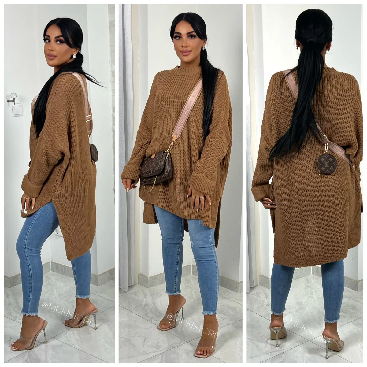 Super Oversized Knitwear Sweater High Low - Image 11